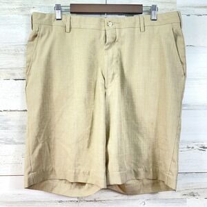 Turtleson Mens Khaki Tan Textured Performance Golf Shorts Size 38R 9in Inseam